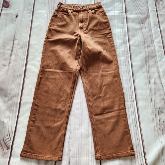 NWT Everlane "The Way-High" Rise Straight Jean Burnt Orange | Women's Size 24 - Picture 5 of 14